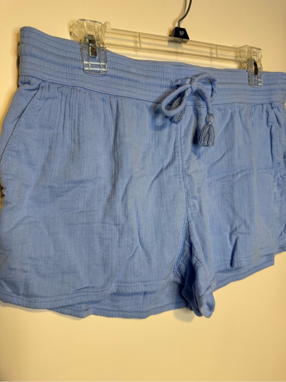 VINEYARD VINES Bright Blue Gauze Pull On Shorts Drawstring Cotton 2.5” M Pockets - Picture 2 of 6